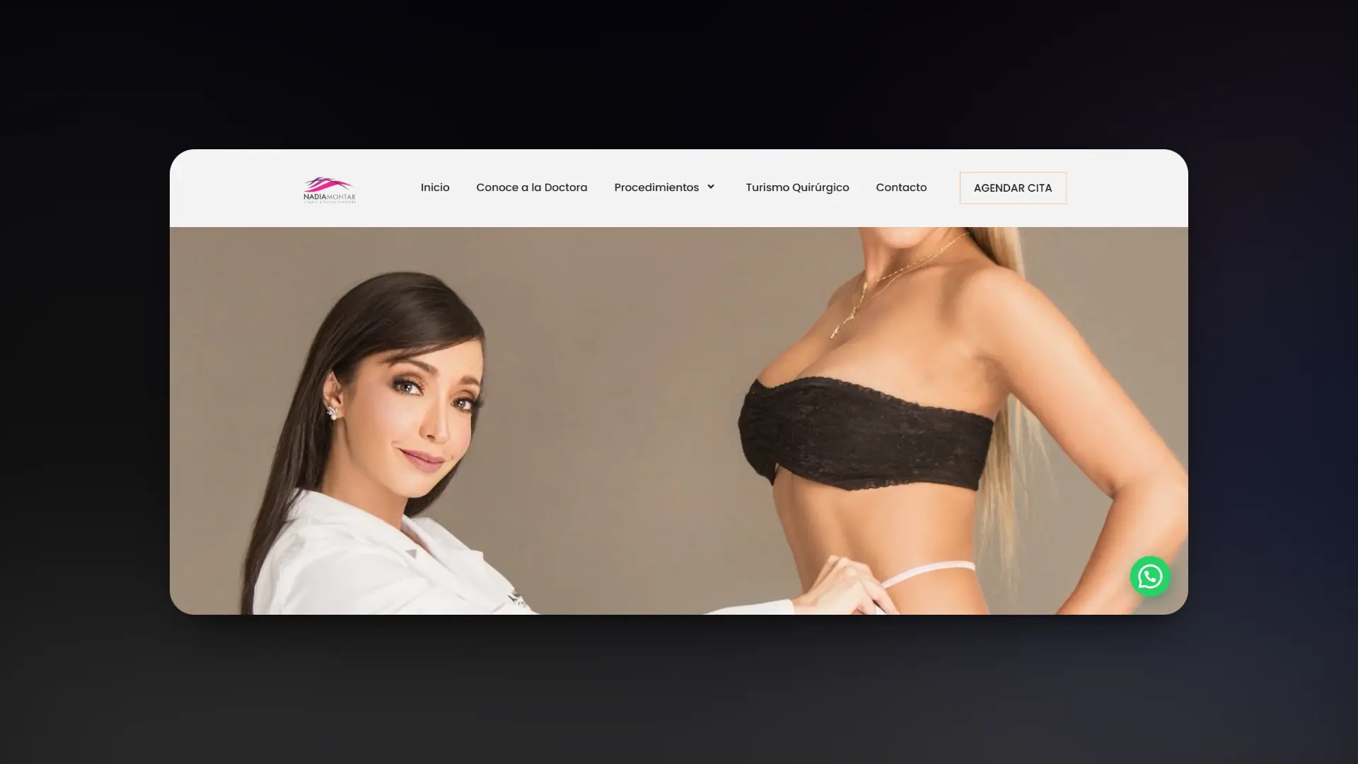 Captura de pantalla del proyecto Dra Nadia Mohtar
