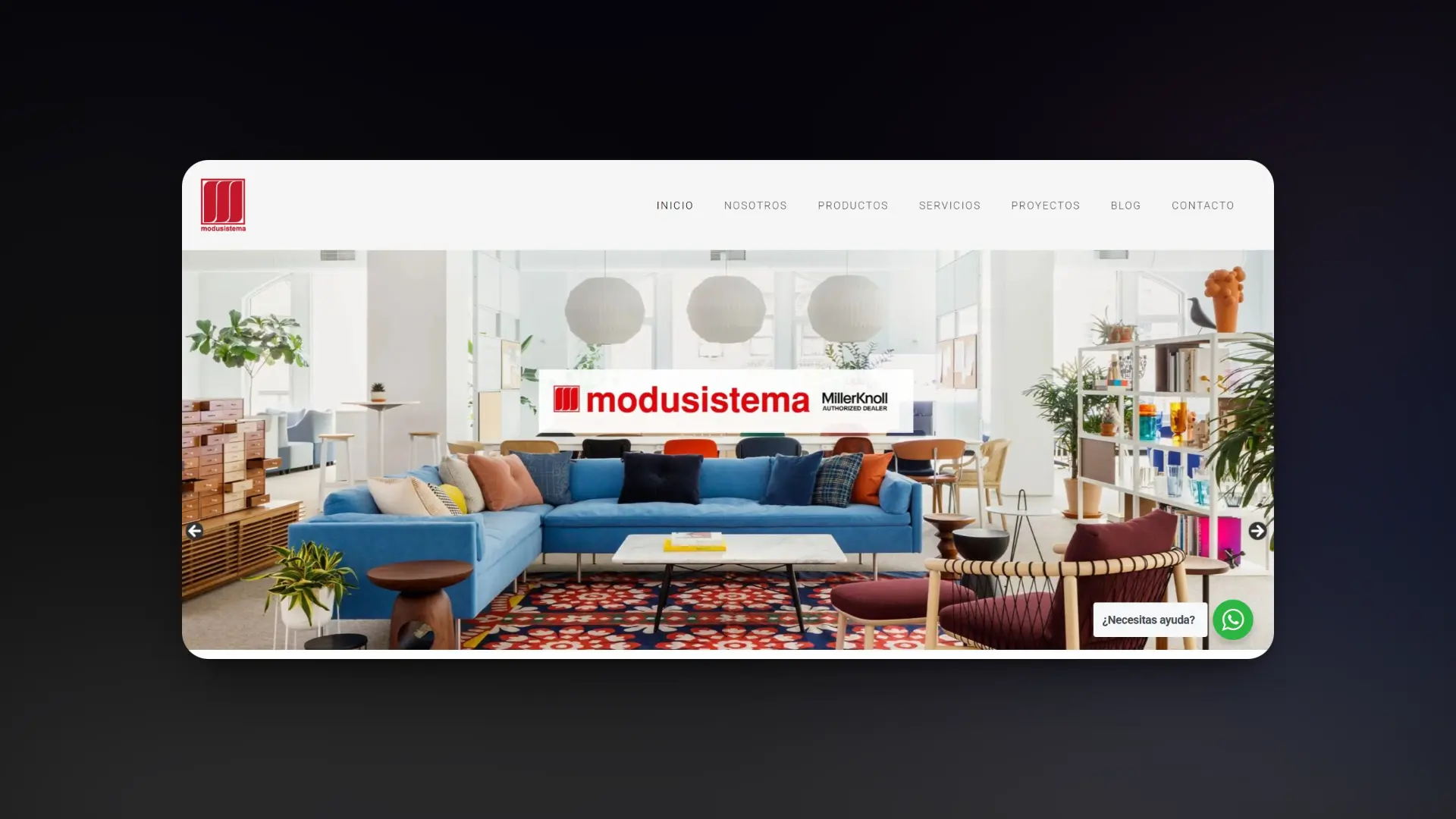 Captura de pantalla del proyecto Modusistema