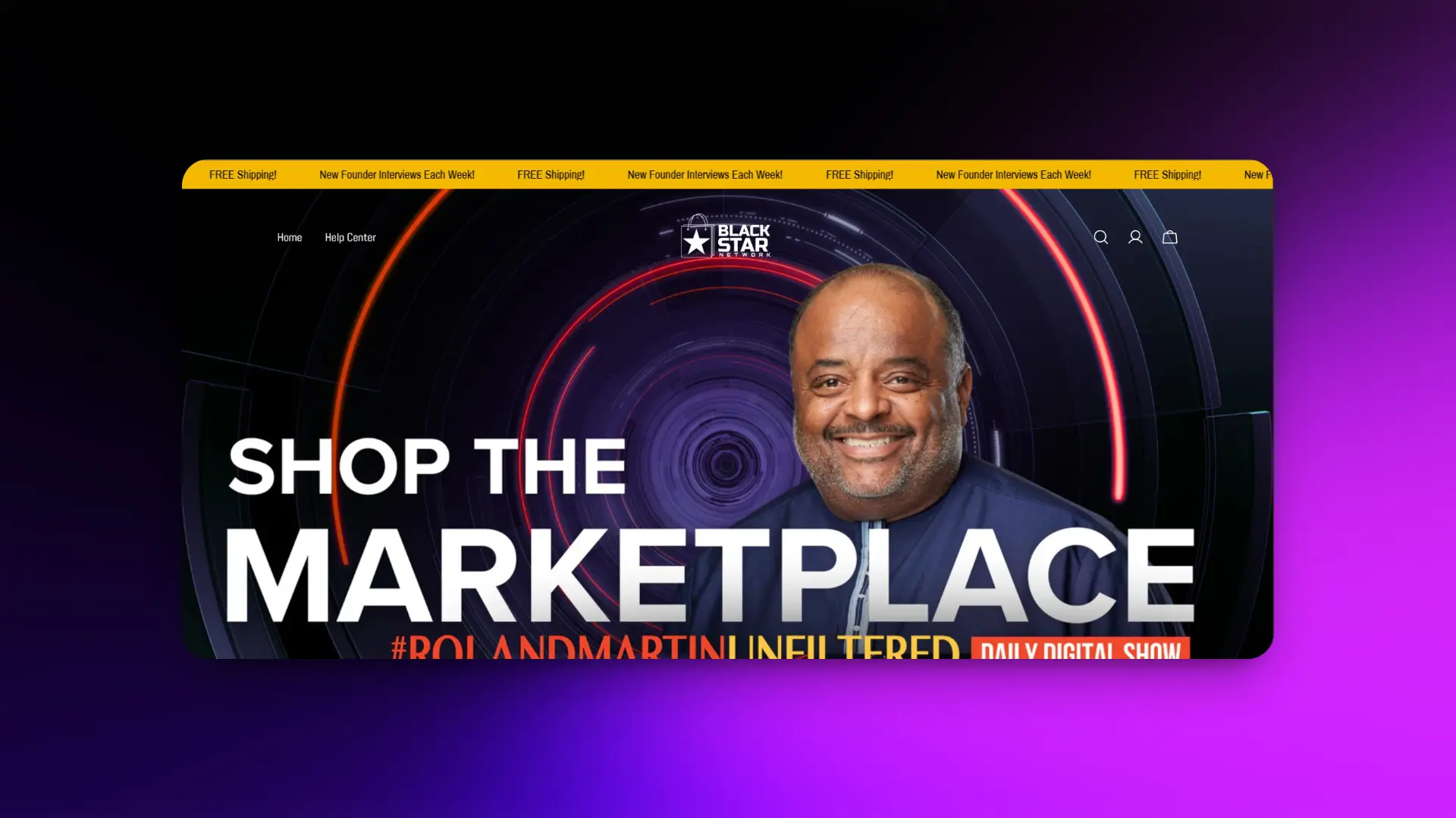 Captura de pantalla del proyecto Shop Black Star Network